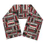 Retro Cassette Tape Pattern Print Scarf