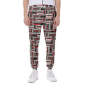 Retro Cassette Tape Pattern Print Joggers