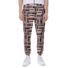 Retro Cassette Tape Pattern Print Scuba Joggers