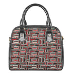 Retro Cassette Tape Pattern Print Shoulder Handbag