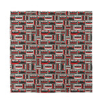 Retro Cassette Tape Pattern Print Silk Bandana