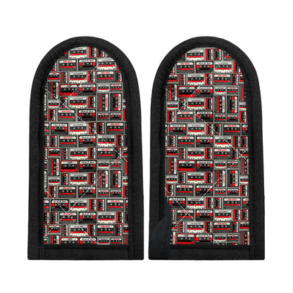 Retro Cassette Tape Pattern Print Skillet Handle Cover