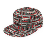 Retro Cassette Tape Pattern Print Snapback Cap