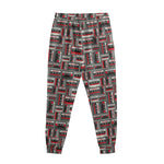 Retro Cassette Tape Pattern Print Sweatpants