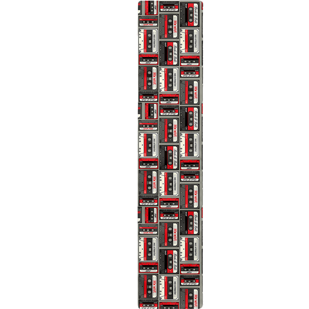 Retro Cassette Tape Pattern Print Table Runner