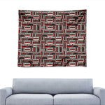 Retro Cassette Tape Pattern Print Tapestry