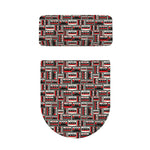 Retro Cassette Tape Pattern Print Toilet Lid And Tank Cover Set
