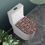 Retro Cassette Tape Pattern Print Toilet Lid Cover