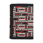 Retro Cassette Tape Pattern Print Trifold Wallet