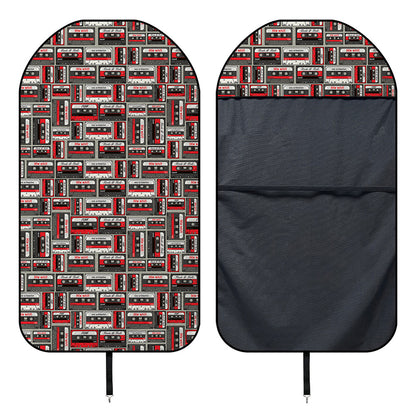 Retro Cassette Tape Pattern Print Waterproof Car Seat Cover