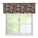 Retro Cassette Tape Pattern Print Window Valance