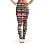 Retro Cassette Tape Pattern Print Women's Leggings