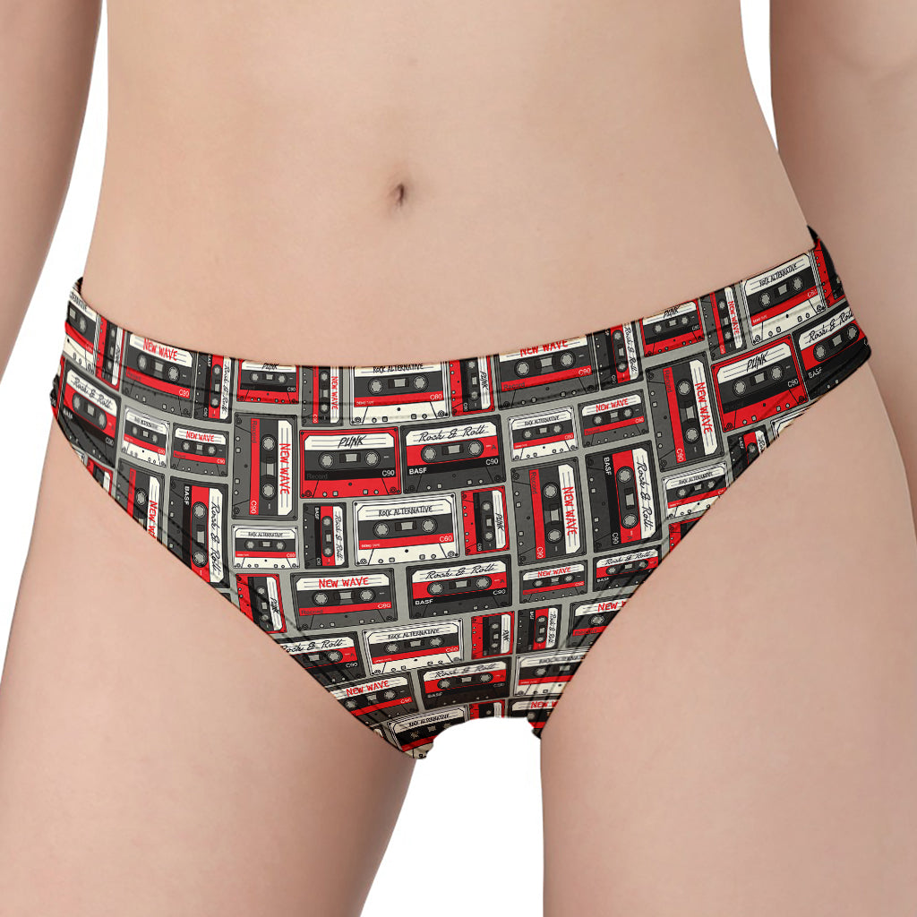 Retro Cassette Tape Pattern Print Women's Panties