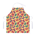 Retro Colorful Butterfly Pattern Print Adjustable Apron