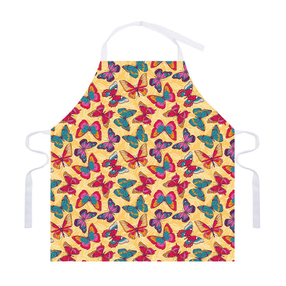 Retro Colorful Butterfly Pattern Print Adjustable Apron