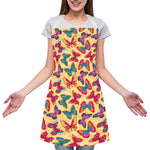 Retro Colorful Butterfly Pattern Print Adjustable Apron