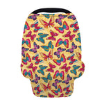 Retro Colorful Butterfly Pattern Print Baby Seat Cover
