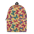 Retro Colorful Butterfly Pattern Print School Backpack