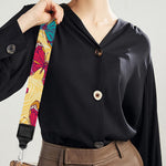 Retro Colorful Butterfly Pattern Print Bag Strap