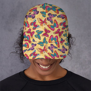 Retro Colorful Butterfly Pattern Print Baseball Cap