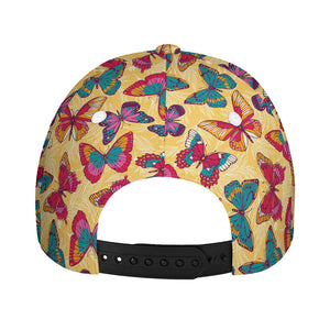 Retro Colorful Butterfly Pattern Print Baseball Cap