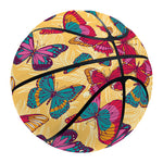 Retro Colorful Butterfly Pattern Print Basketball