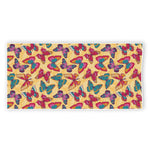 Retro Colorful Butterfly Pattern Print Beach Towel