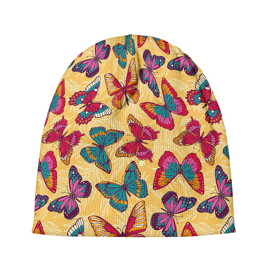 Retro Colorful Butterfly Pattern Print Beanie