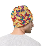 Retro Colorful Butterfly Pattern Print Beanie