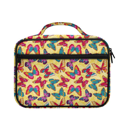 Retro Colorful Butterfly Pattern Print Briefcase Bible Bag