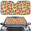 Retro Colorful Butterfly Pattern Print Car Windshield Sun Shade