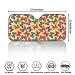 Retro Colorful Butterfly Pattern Print Car Windshield Sun Shade