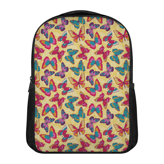 Retro Colorful Butterfly Pattern Print Casual Backpack