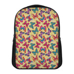 Retro Colorful Butterfly Pattern Print Casual Backpack
