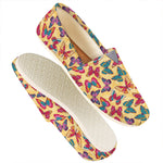 Retro Colorful Butterfly Pattern Print Casual Shoes