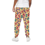 Retro Colorful Butterfly Pattern Print Cotton Pants