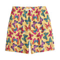Retro Colorful Butterfly Pattern Print Cotton Shorts