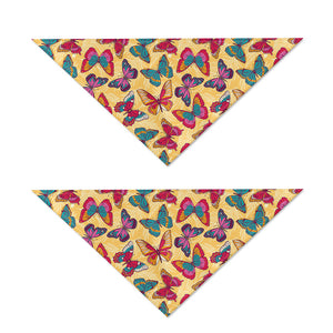 Retro Colorful Butterfly Pattern Print Dog Bandana