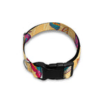Retro Colorful Butterfly Pattern Print Dog Collar