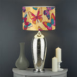 Retro Colorful Butterfly Pattern Print Drum Lamp Shade