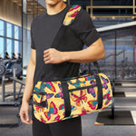 Retro Colorful Butterfly Pattern Print Gym Bag