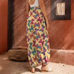 Retro Colorful Butterfly Pattern Print Harem Pants