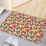 Retro Colorful Butterfly Pattern Print Indoor Door Mat