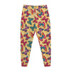 Retro Colorful Butterfly Pattern Print Jogger Pants