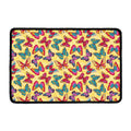 Retro Colorful Butterfly Pattern Print Kitchen Mat
