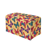 Retro Colorful Butterfly Pattern Print Leather Tissue Box Cover