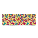 Retro Colorful Butterfly Pattern Print Long Kitchen Mat
