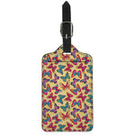 Retro Colorful Butterfly Pattern Print Luggage Tag