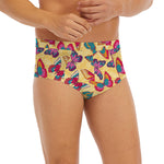 Retro Colorful Butterfly Pattern Print Men's Briefs