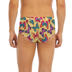 Retro Colorful Butterfly Pattern Print Men's Briefs